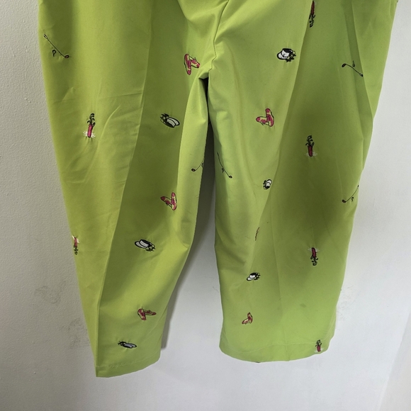 Sag Harbor Sport On The Green Embroidered Gold Design Capri Pants - Picture 13 of 13
